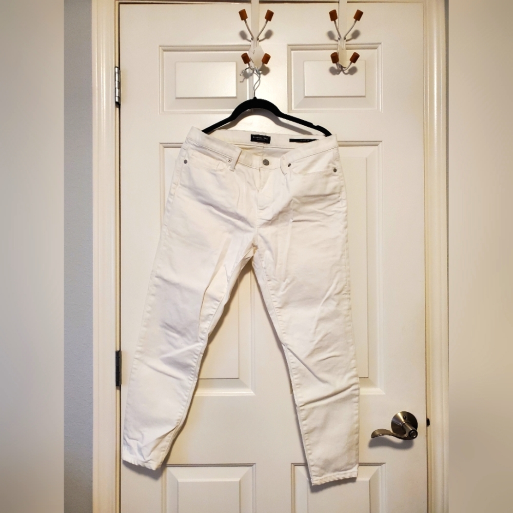 Banana Republic skinny white jeans